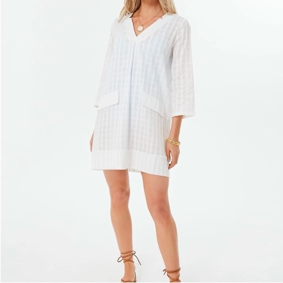 Pomander Place Tuckernuck White Mini Carolina Cotton Resort Caftan Size Medium - Picture 1 of 7